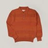 ANONYMOUS ISM MOSS STITCH POLO KNIT - ORANGE -Pickings and Parry shop AnonymousIsm Sept052022 34 1024x1024@2x