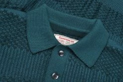 ANONYMOUS ISM MOSS STITCH POLO KNIT - GREEN -Pickings and Parry shop AnonymousIsm Sept052022 43 1024x1024@2x