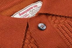 ANONYMOUS ISM MOSS STITCH POLO KNIT - ORANGE -Pickings and Parry shop AnonymousIsm Sept052022 49 1024x1024@2x