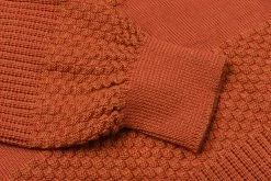 ANONYMOUS ISM MOSS STITCH POLO KNIT - ORANGE -Pickings and Parry shop AnonymousIsm Sept052022 51 1024x1024@2x