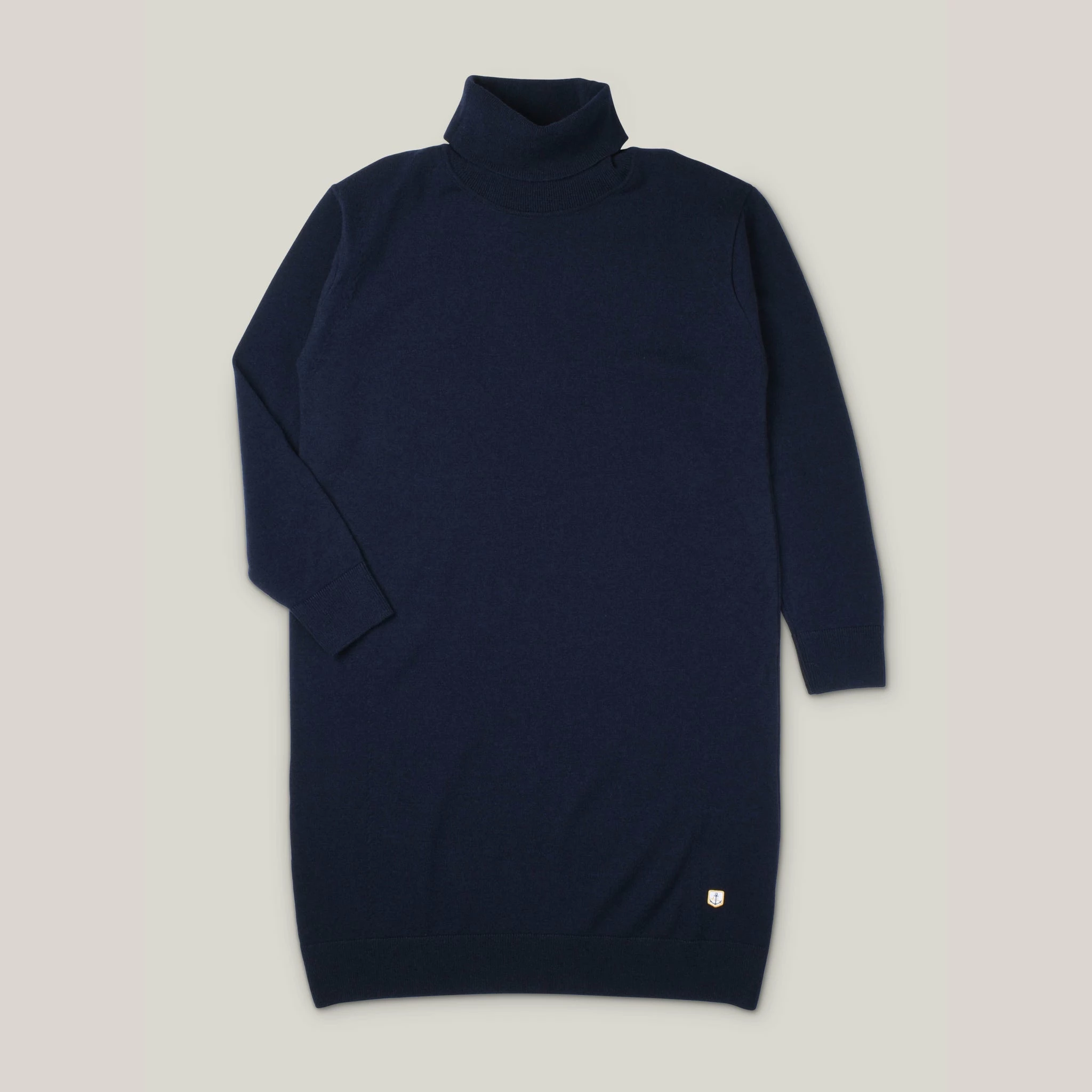 ARMOR LUX HERITAGE TURTLENECK DRESS - NAVY BLUE 3 ARMOR LUX HERITAGE TURTLENECK DRESS - NAVY BLUE