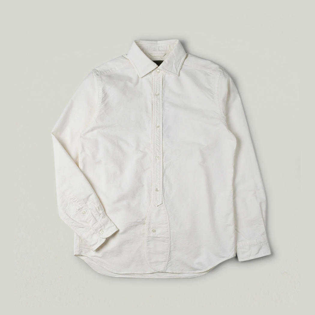 NIGEL CABOURN MAINLINE BRITISH OFFICERS SHIRT - WHITE 3 NIGEL CABOURN MAINLINE BRITISH OFFICERS SHIRT - WHITE