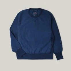 BLUE BLUE JAPAN HAND DYED CREW NECK SWEAT - INDIGO