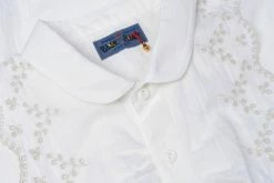 BLUE BLUE JAPAN DOBBY SATIN SCALLOP RUFFLED BLOUSE - WHITE 10 BLUE BLUE JAPAN DOBBY SATIN SCALLOP RUFFLED BLOUSE - WHITE -Pickings and Parry shop BBJ OCT22 DETAILS 108 1024x1024@2x