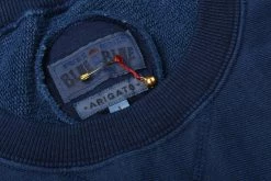 BLUE BLUE JAPAN HAND DYED CREW NECK SWEAT - INDIGO -Pickings and Parry shop BBJ OCT22 DETAILS 79 1024x1024@2x