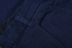 BLUE BLUE JAPAN YARN DYED "SASHIKO" ONE TUCK SHORTS - INDIGO -Pickings and Parry shop BBJ OCT22 DETAILS 95 1024x1024@2x