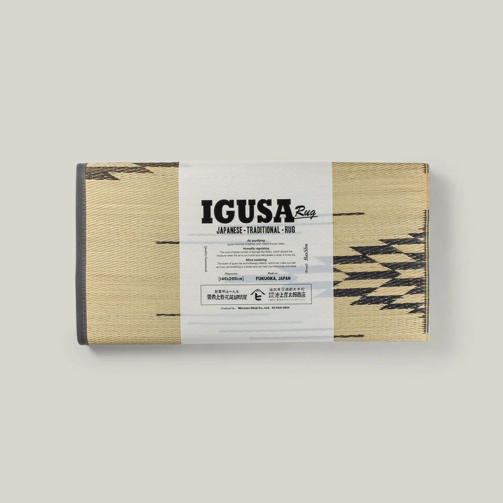 BASSHU IGUSA WOVEN RUG - GRAY 3 BASSHU IGUSA WOVEN RUG - GRAY