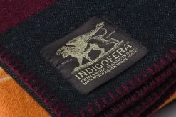 INDIGOFERA NEW DESERT BLANKET - BLACK/ GOLD/ORANGE/BURGUNDY -Pickings and Parry shop Barbour Sunray Merz Oct21 22 1024x1024@2x