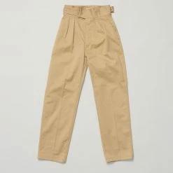 LENO GURKHA TROUSERS - BEIGE