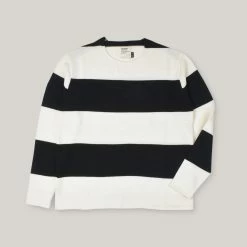 HEIMAT HARBOUR RUGBY SWEATER - SCHWARZ/ SEASHELL