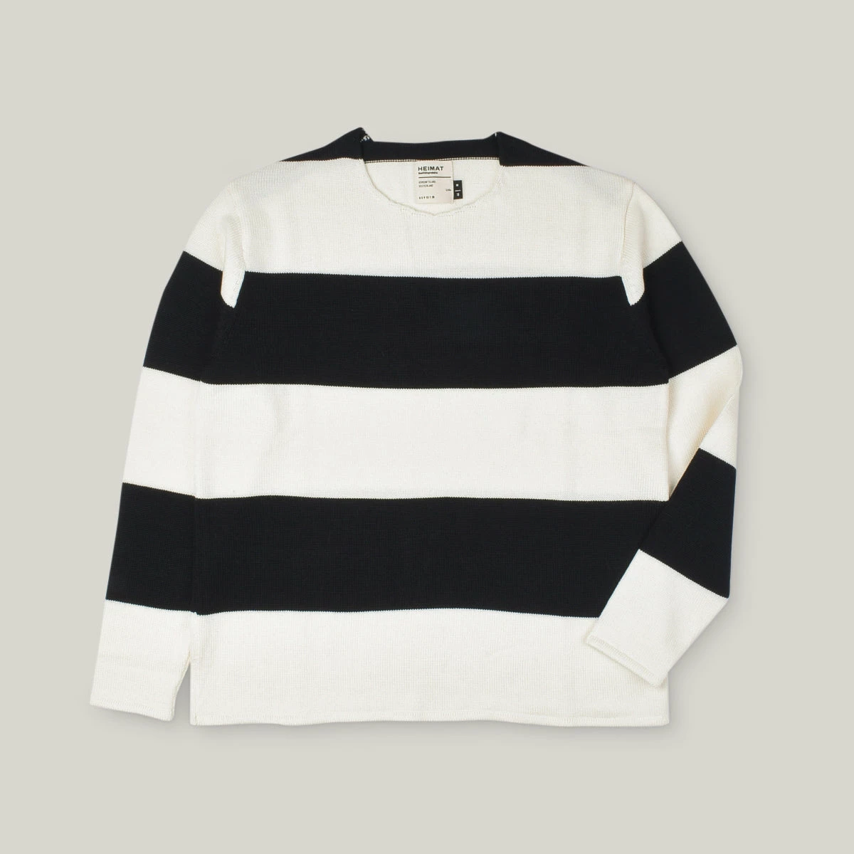 HEIMAT HARBOUR RUGBY SWEATER - SCHWARZ/ SEASHELL 3 HEIMAT HARBOUR RUGBY SWEATER - SCHWARZ/ SEASHELL