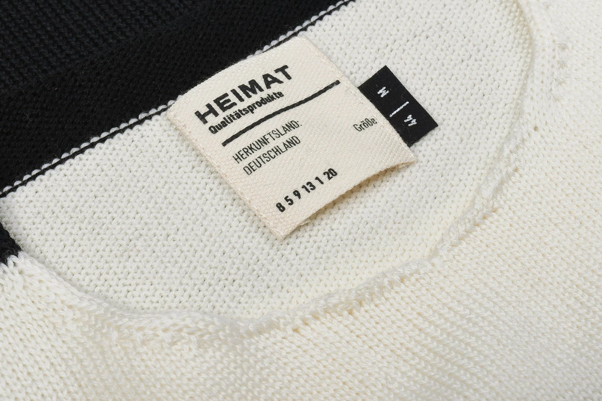 HEIMAT HARBOUR RUGBY SWEATER - SCHWARZ/ SEASHELL 5 HEIMAT HARBOUR RUGBY SWEATER - SCHWARZ/ SEASHELL - Image 3