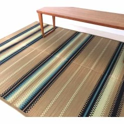 BASSHU IGUSA WOVEN RUG - BORDER BEIGE -Pickings and Parry shop IGUSABEIGESITCH 1024x1024@2x