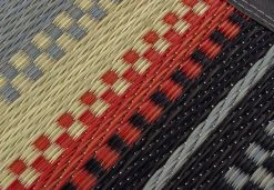 BASSHU IGUSA WOVEN RUG - BORDER BLUE -Pickings and Parry shop June102020 54 1024x1024@2x