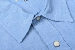 KNICKERBOCKER CHAMBRAY PARIS WESTERN SHIRT - LIGHT BLUE 10 KNICKERBOCKER CHAMBRAY PARIS WESTERN SHIRT - LIGHT BLUE -Pickings and Parry shop KNICKERBOCKERDETAILS OCT22 1 15 1024x1024@2x