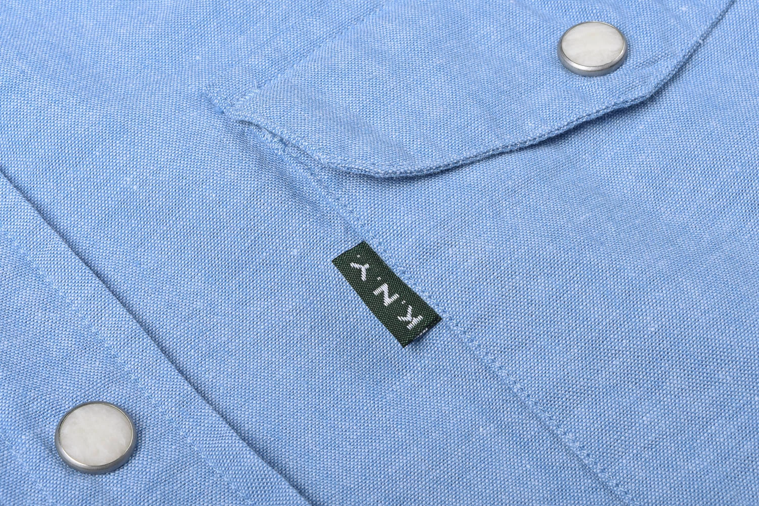 KNICKERBOCKER CHAMBRAY PARIS WESTERN SHIRT - LIGHT BLUE 7 KNICKERBOCKER CHAMBRAY PARIS WESTERN SHIRT - LIGHT BLUE - Image 5