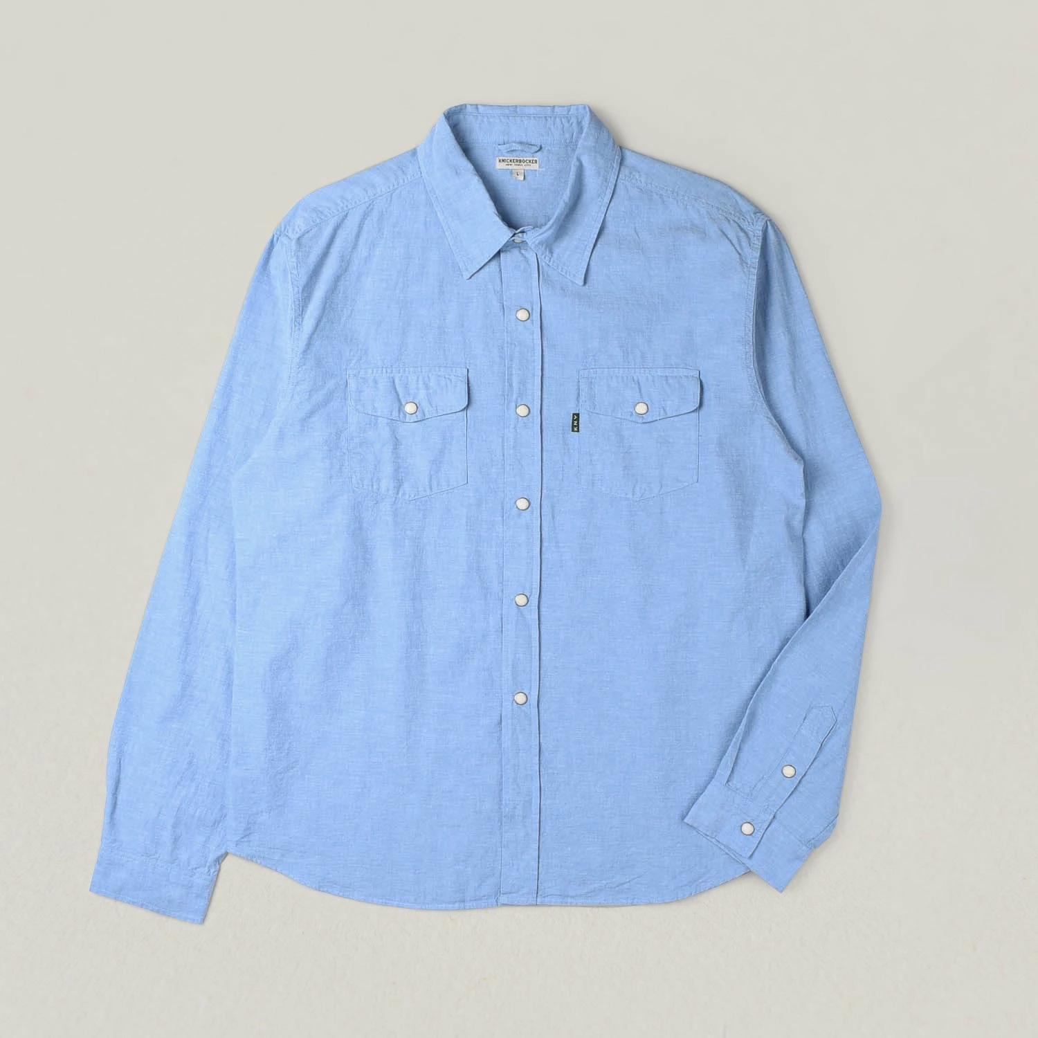 KNICKERBOCKER CHAMBRAY PARIS WESTERN SHIRT - LIGHT BLUE 3 KNICKERBOCKER CHAMBRAY PARIS WESTERN SHIRT - LIGHT BLUE