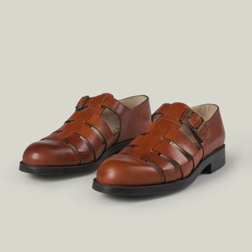 KLEMAN DIMORI OAK SHOE - BRIQUE 3 KLEMAN DIMORI OAK SHOE - BRIQUE