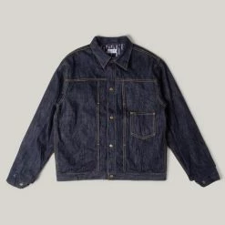 SUGAR CANE OKOLEHAO 13.5OZ DENIM PANIOLO JACKET - NAVY