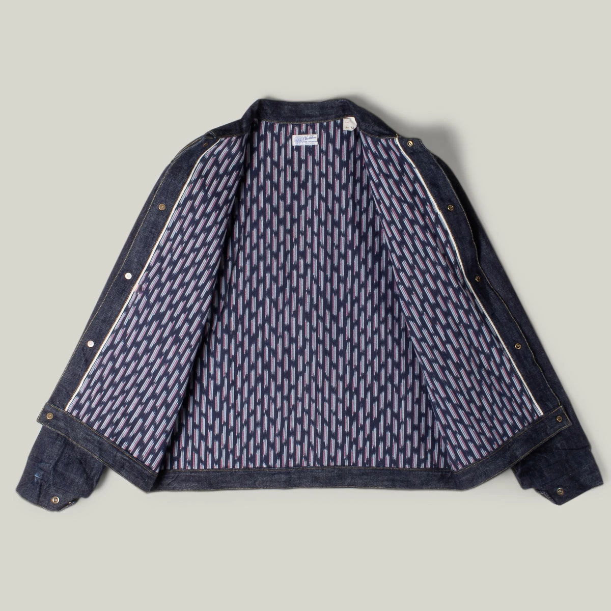 SUGAR CANE OKOLEHAO 13.5OZ DENIM PANIOLO JACKET - NAVY 5 SUGAR CANE OKOLEHAO 13.5OZ DENIM PANIOLO JACKET - NAVY - Image 3