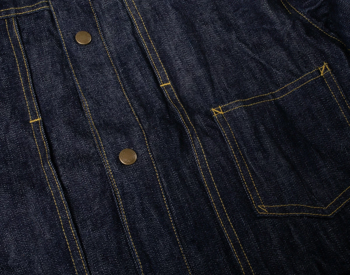 SUGAR CANE OKOLEHAO 13.5OZ DENIM PANIOLO JACKET - NAVY 7 SUGAR CANE OKOLEHAO 13.5OZ DENIM PANIOLO JACKET - NAVY - Image 5