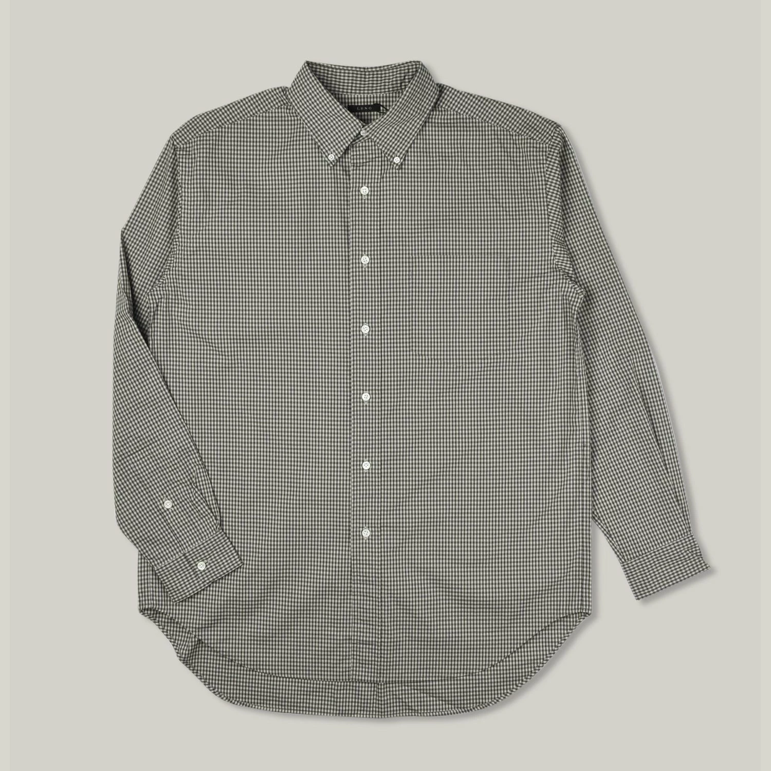 LENO BUTTON DOWN SHIRT - BLACK 3 LENO BUTTON DOWN SHIRT - BLACK