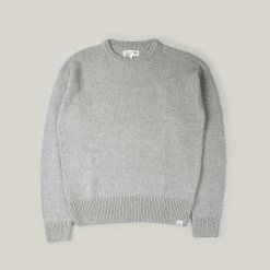 MERZ B. SCHWANEN RCC05 CLASSIC CREWNECK PULLOVER - GREY MELANGE