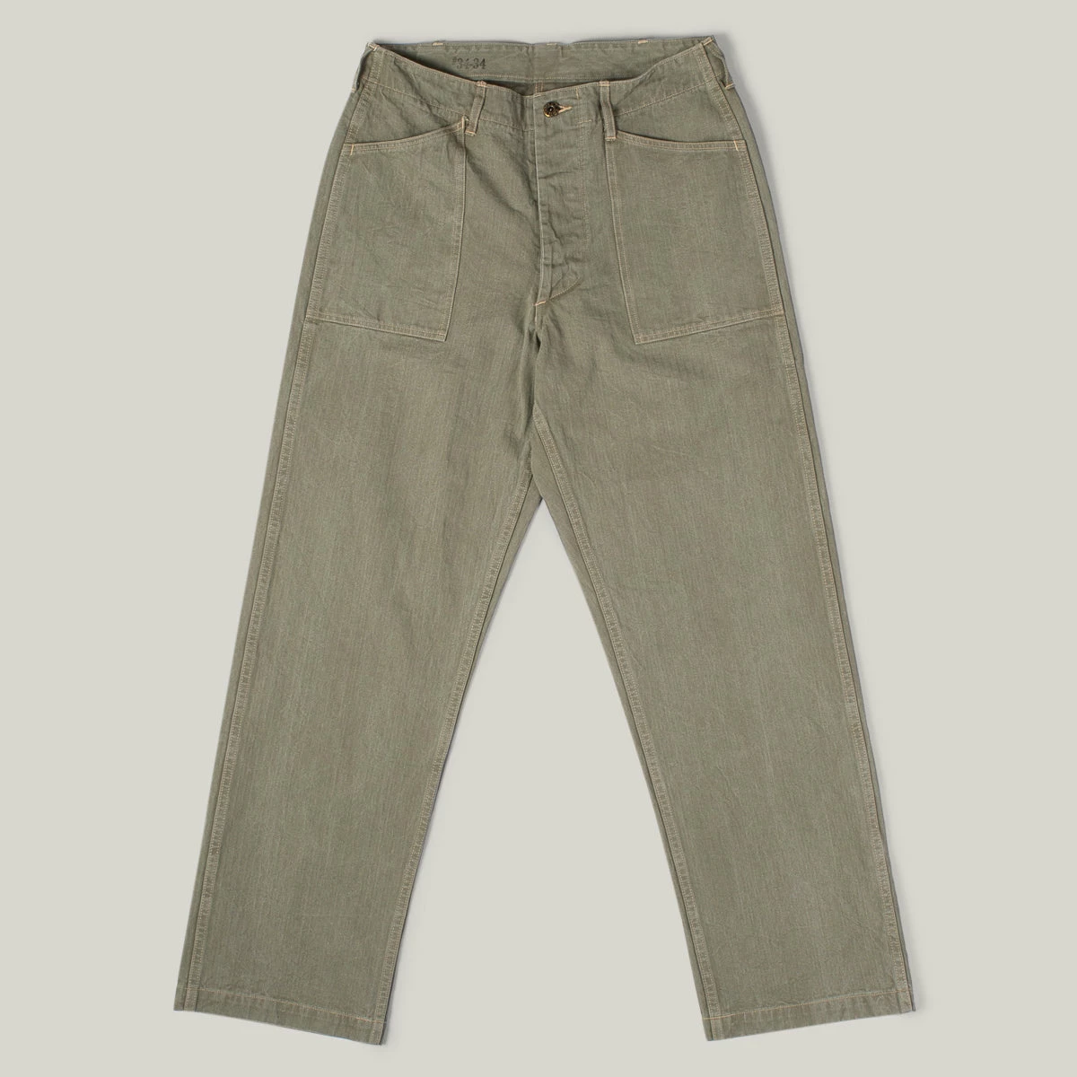 BUZZ RICKSON HBT U.S.M.C. PANT - OLIVE 3 BUZZ RICKSON HBT U.S.M.C. PANT - OLIVE