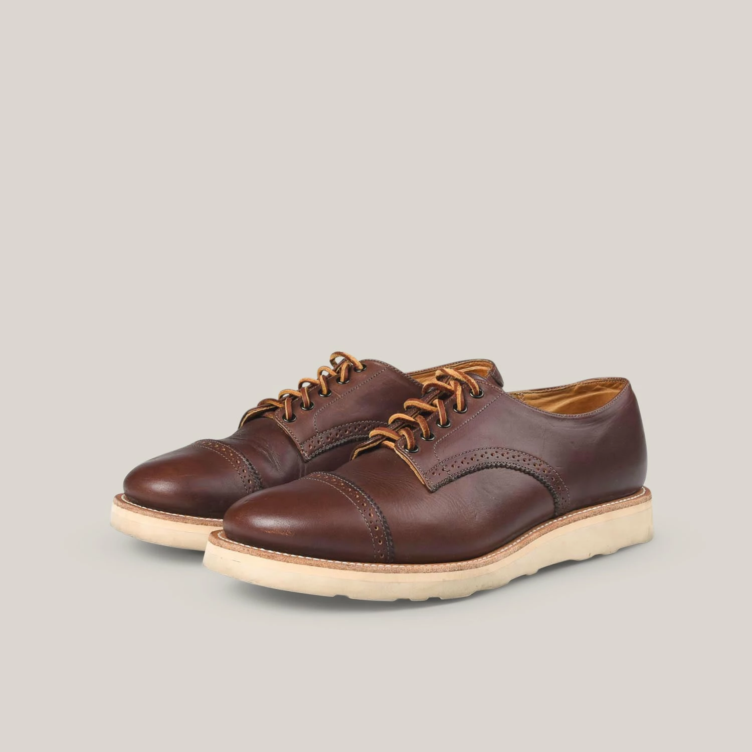 USED YUKETEN JOHNSON OXFORD SHOE - BROWN 3 USED YUKETEN JOHNSON OXFORD SHOE - BROWN