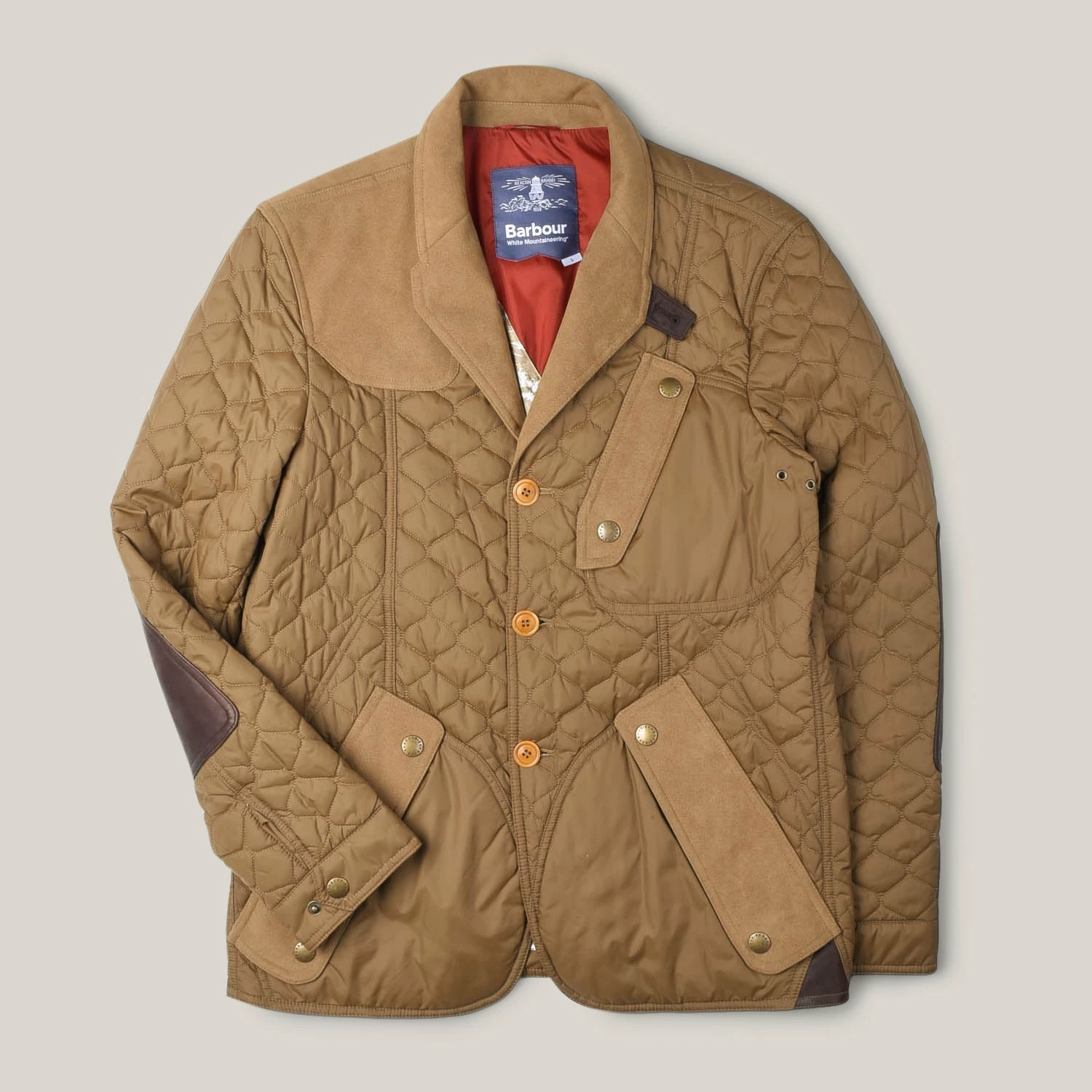 USED BARBOUR X WHITE MOUNTAINEERING QUILTED BLAZER - BROWN 3 USED BARBOUR X WHITE MOUNTAINEERING QUILTED BLAZER - BROWN