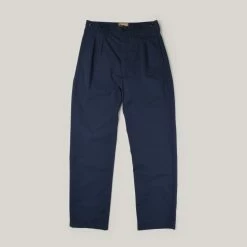 NIGEL CABOURN P-54 PLEATED CHINO CO RIPSTOP - DARK NAVY