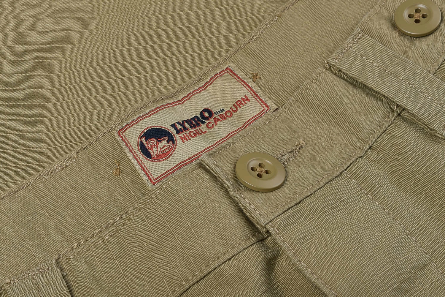 NIGEL CABOURN P-54 PLEATED CHINO CO RIPSTOP - BEIGE 8 NIGEL CABOURN P-54 PLEATED CHINO CO RIPSTOP - BEIGE - Image 6