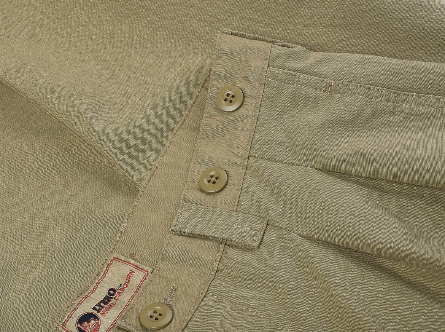 NIGEL CABOURN P-54 PLEATED CHINO CO RIPSTOP - BEIGE 7 NIGEL CABOURN P-54 PLEATED CHINO CO RIPSTOP - BEIGE - Image 5