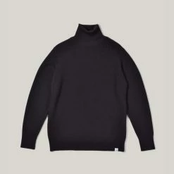 MERZ B SCHWANEN WOOL TURTLENECK PULLOVER - DEEP BLACK