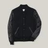 USED TEMPLE OF JAWNZ VARSITY JACKET - BLACK