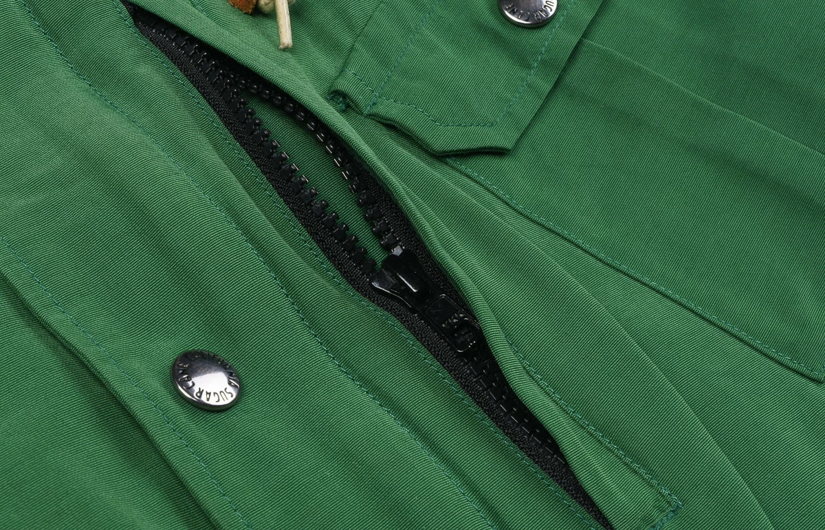 USED SUGAR CANE HOODED PARKA - EMERALD 8 USED SUGAR CANE HOODED PARKA - EMERALD - Image 6