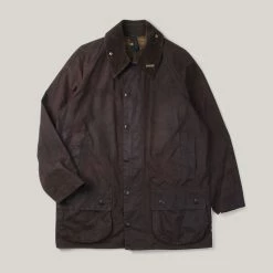 USED BARBOUR BEAUFORT WAX JACKET - BROWN