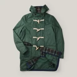 USED COMMES DES GARCONS DUFFLE COAT - GREEN