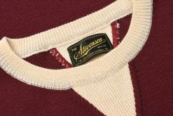 STEVENSON OVERALL CO. V-GUSSET WOOL KNITTED SWEATSHIRT - BURGUNDY 13 STEVENSON OVERALL CO. V-GUSSET WOOL KNITTED SWEATSHIRT - BURGUNDY -Pickings and Parry shop StevensonOverallCo.AW22 72 1024x1024@2x