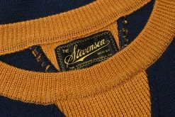STEVENSON OVERALL CO. V-GUSSET WOOL KNITTED SWEAT SHIT - NAVY -Pickings and Parry shop StevensonOverallCo.AW22 77 1024x1024@2x