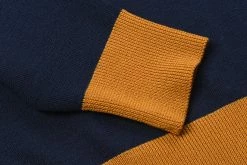 STEVENSON OVERALL CO. V-GUSSET WOOL KNITTED SWEAT SHIT - NAVY -Pickings and Parry shop StevensonOverallCo.AW22 78 1024x1024@2x