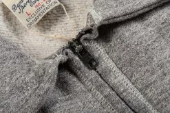 BUZZ RICKSON HALF ZIP SWEAT SHIRT US AIR FORCE ACADEMY - HEATHER GREY -Pickings and Parry shop TOYO NOV112020 5 1024x1024@2x