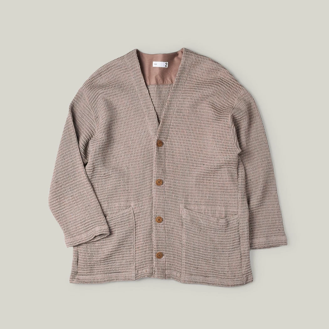 TS(S) WAFFLE EASY CARDIGAN - MAPLE MELANGE 3 TS(S) WAFFLE EASY CARDIGAN - MAPLE MELANGE