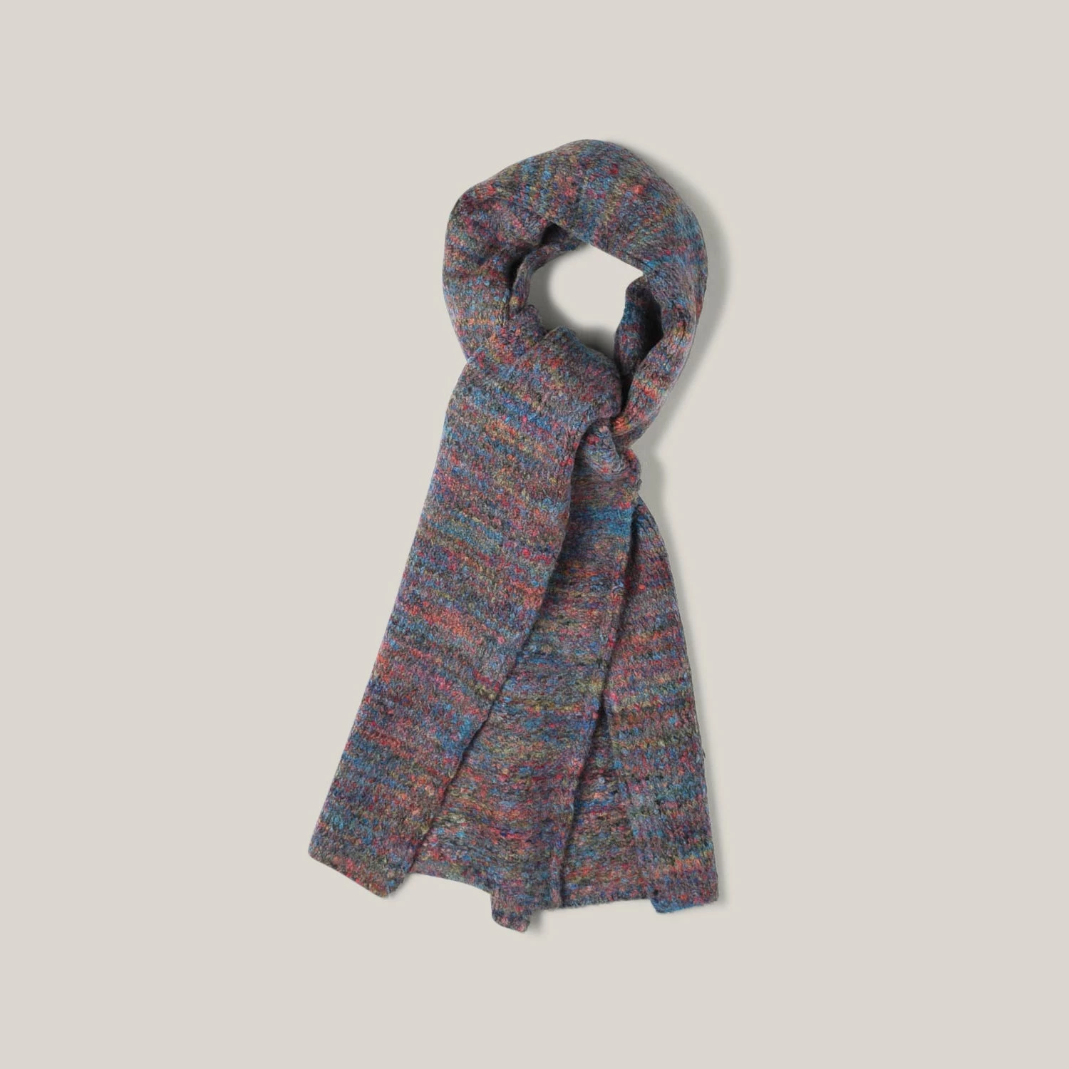 TS(S) HAND DYED YARN MIX COLOUR KNIT MUFFLER - MIX 3 TS(S) HAND DYED YARN MIX COLOUR KNIT MUFFLER - MIX