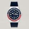 Q TIMEX REISSUE 38MM SYNTHETIC RUBBER STRAP - STAINLESS STEEL/BLUE -Pickings and Parry shop TW2V32100 1 1024x1024@2x