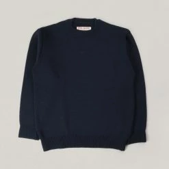 USED FILSON CREWNECK GUIDE SWEATER - NAVY