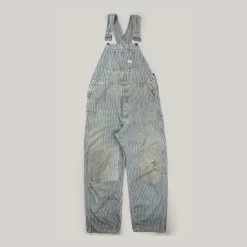 USED SEARS HERCULES UNION MADE CARPENTER STRIPED OVERALLS