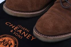 USED JOSPEH CHEANEY & SONS ELEANOR CAPPED DERBY - FOX SUEDE -Pickings and Parry shop U V Nov22 24 1024x1024@2x