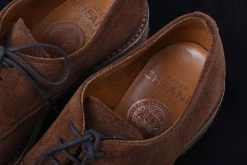 USED JOSPEH CHEANEY & SONS ELEANOR CAPPED DERBY - FOX SUEDE -Pickings and Parry shop U V Nov22 25 1024x1024@2x