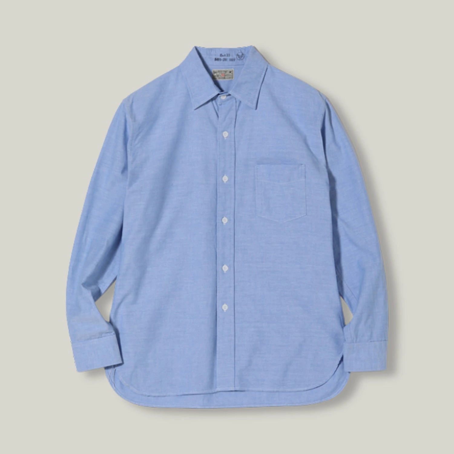 BUZZ RICKSON 4OZ COTTON OXFORD CLOTH SHIRT - BLUE 3 BUZZ RICKSON 4OZ COTTON OXFORD CLOTH SHIRT - BLUE